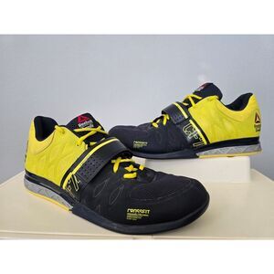 Reebok CF74 CrossFit Lifter Men’s Size 12 Yellow/Black Weightlifting Shoes P75